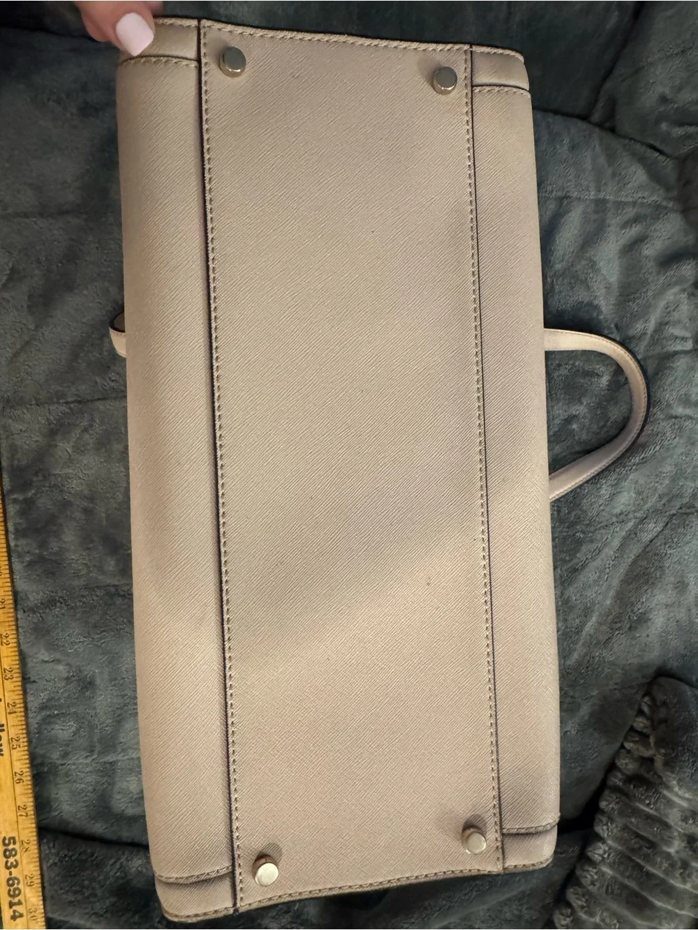 kate spade blush beige structured tote
